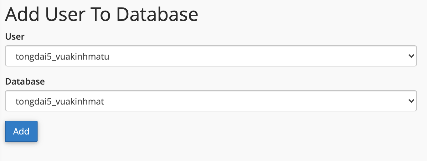 Kết nối User với database