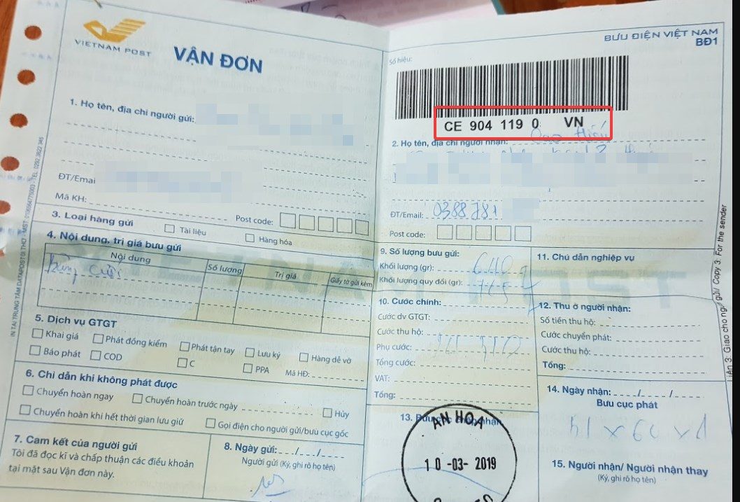 Hướng dẫn tra cứu mã vận đơn