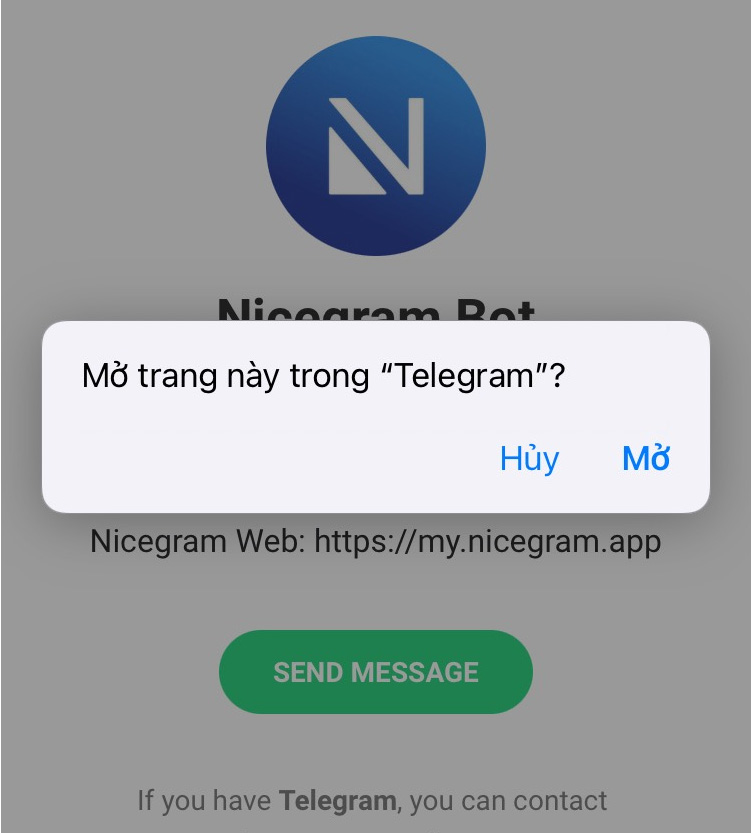 Mở ứng dụng này trong Telegram