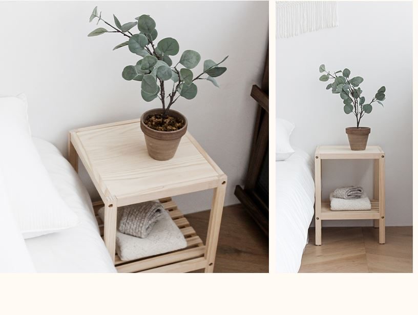Kệ tab đầu giường chất liệu gỗ thông