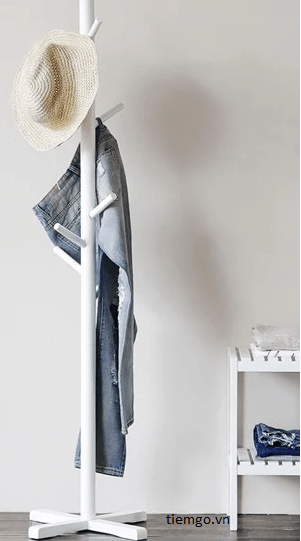 Cây treo quần áo gỗ keo