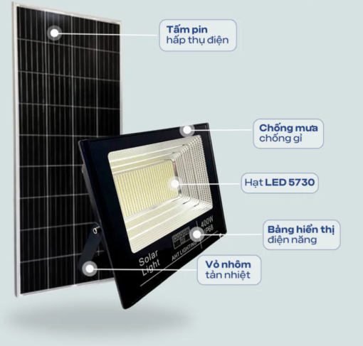 Đèn năng lượng mặt trời 100w Manluxury